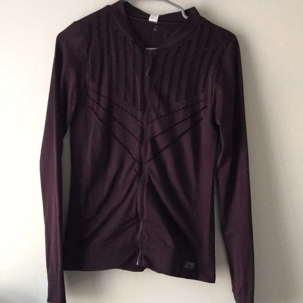 Marika . Size medium. Dark plum zip up